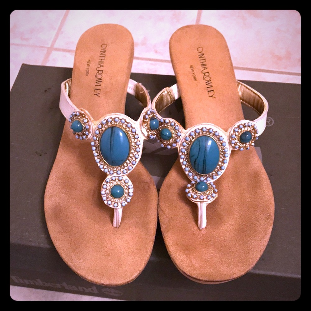 *EUC*Cynthia Rowley Embellished Wedges.